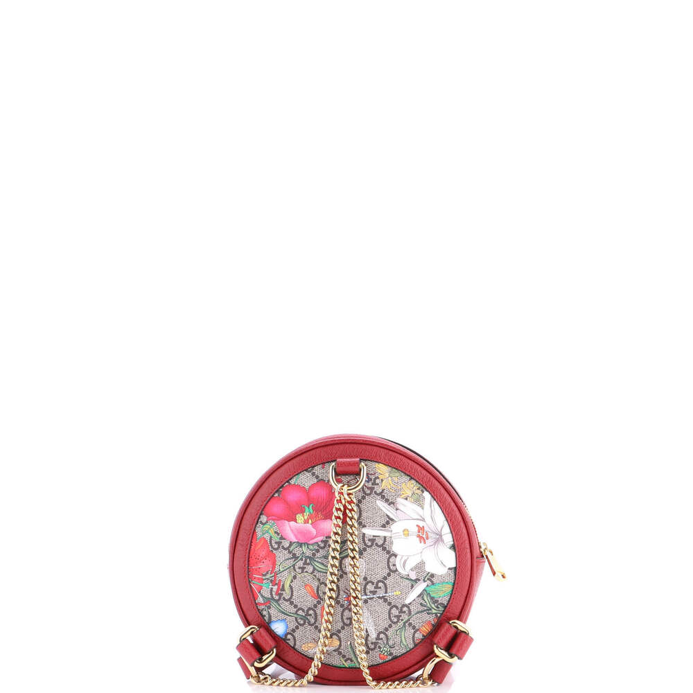 Gucci Mini Ophidia Round Backpack Flora GG Coated Canvas - Picture 3 of 5